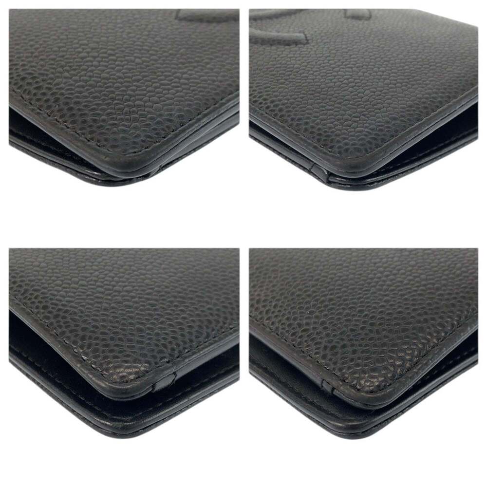 CHANEL Black Leather Logo Wallet - Picture 7 of 9